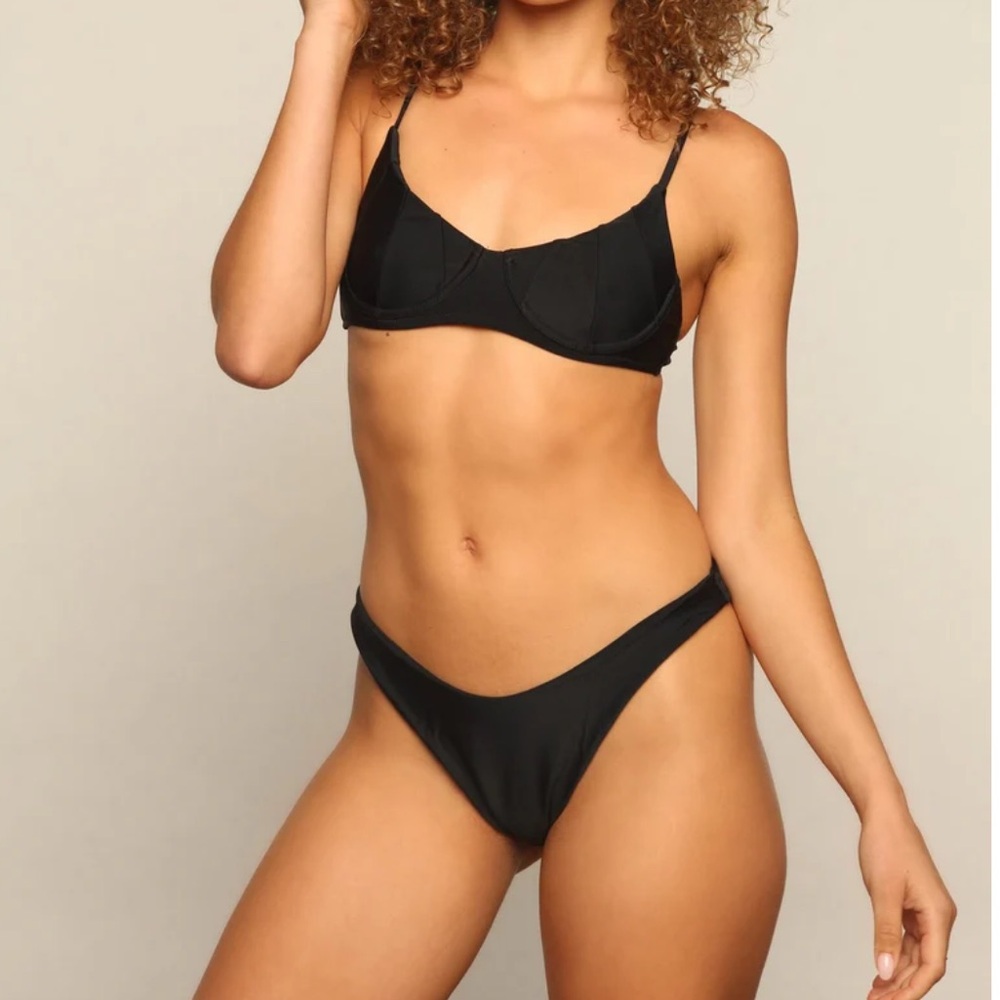 NWT Sunny Bunny Swim Black Onyx Bikini Size Small